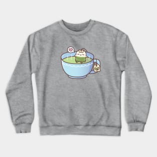 Cute Tea Bag Relaxing In A Tea Cup Crewneck Sweatshirt